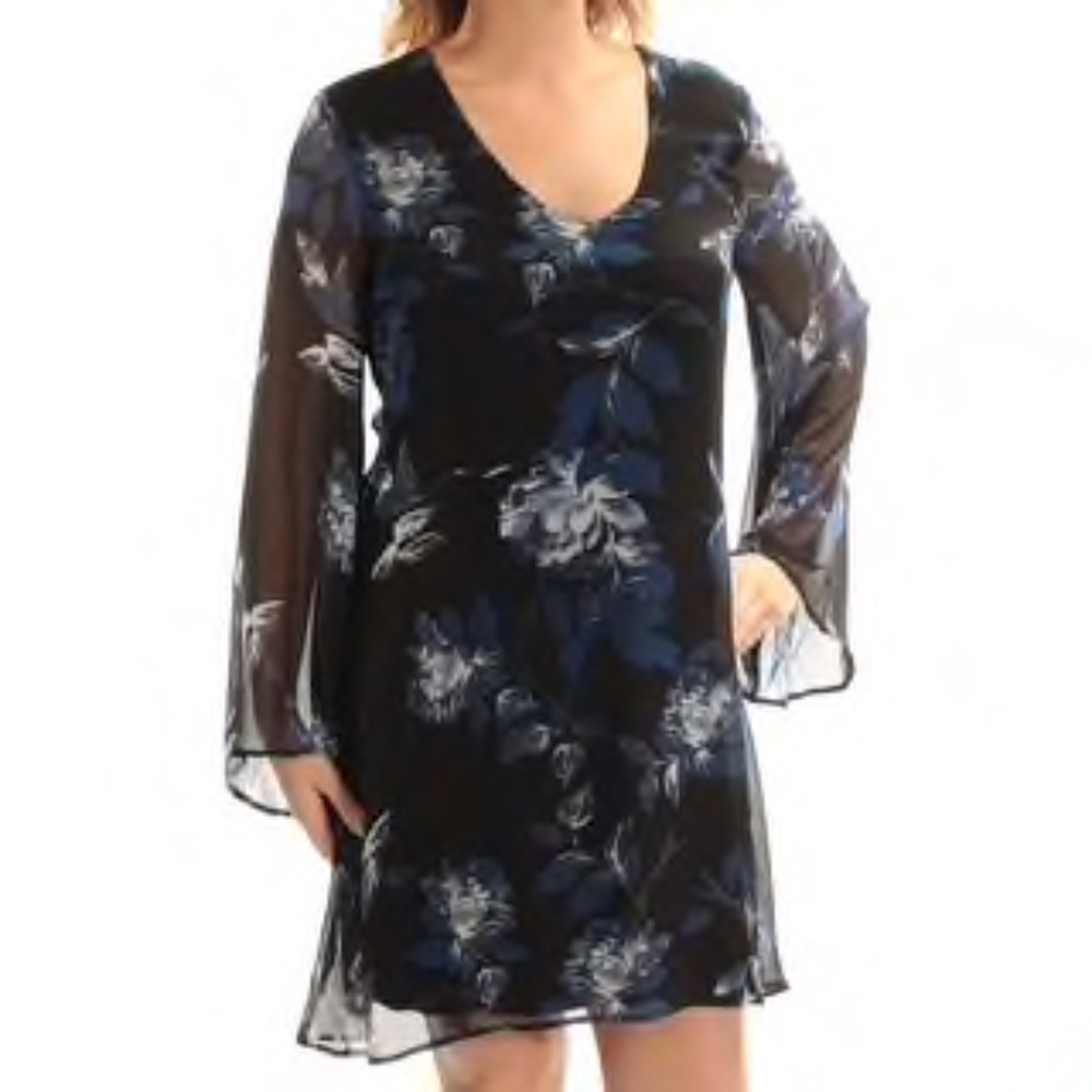 New!!!  Karen Kane - Black Floral Bell